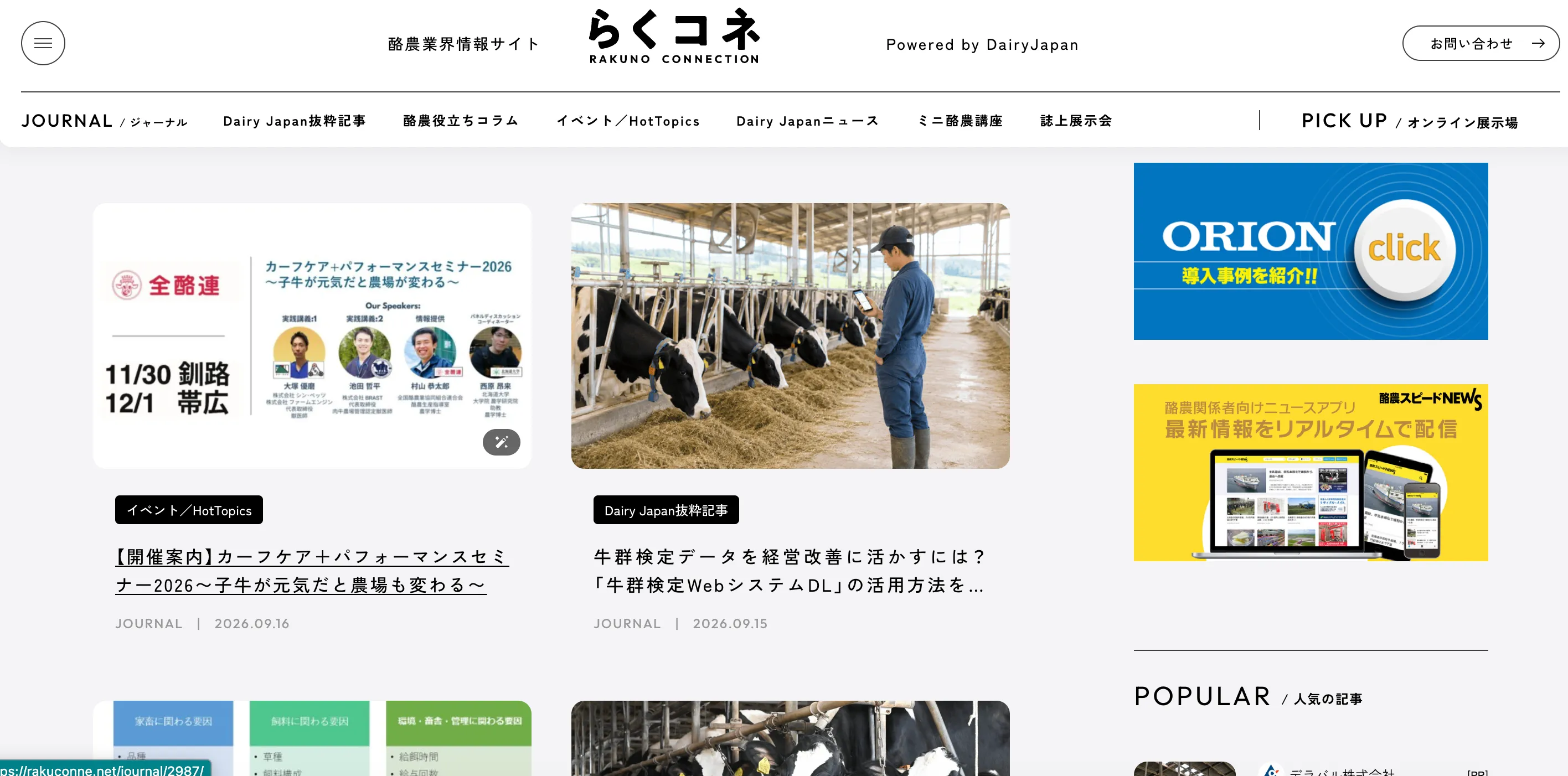 Dairy Japan 表紙